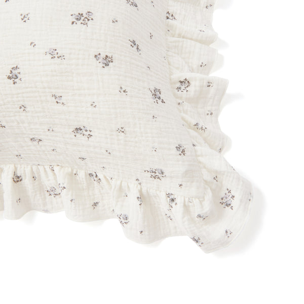 フリル ガーゼ スモールフラワー まくらカバー グレー | Francfranc