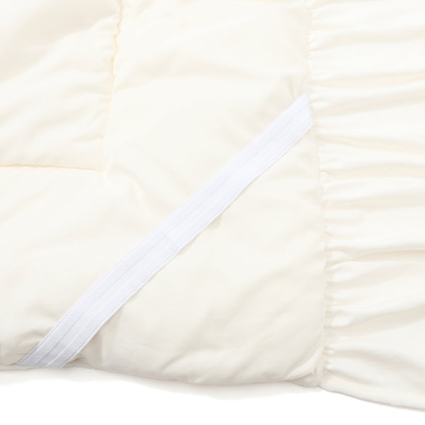 EC限定】WARMY アルガンオイル加工 フリル ベッドパッド シングル