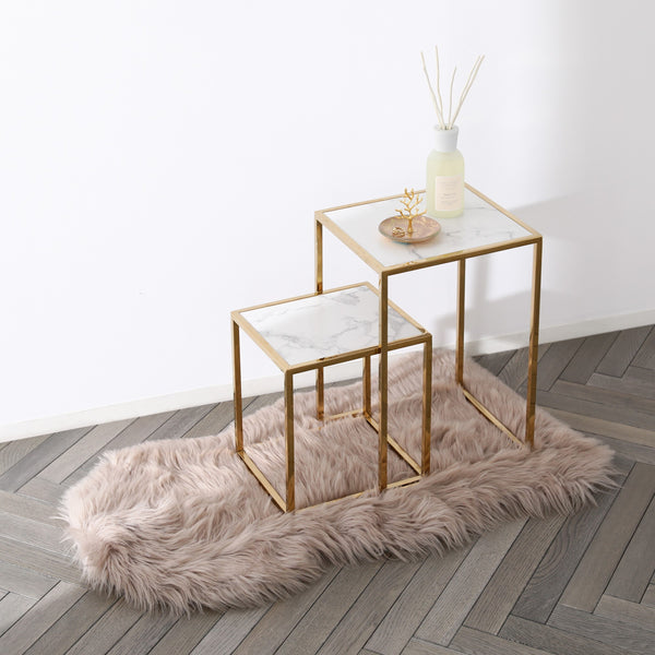 レーヌ ネストテーブル S マーブル×ゴールド | Francfranc（フラン