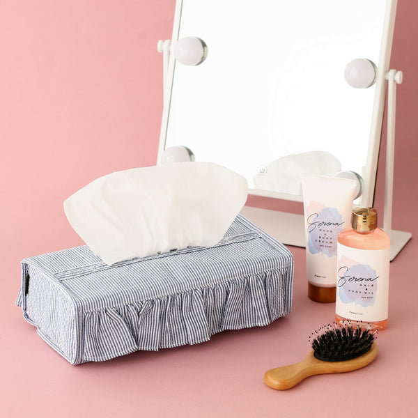 フリル ティッシュカバー ブルー | Francfranc（フランフラン）公式