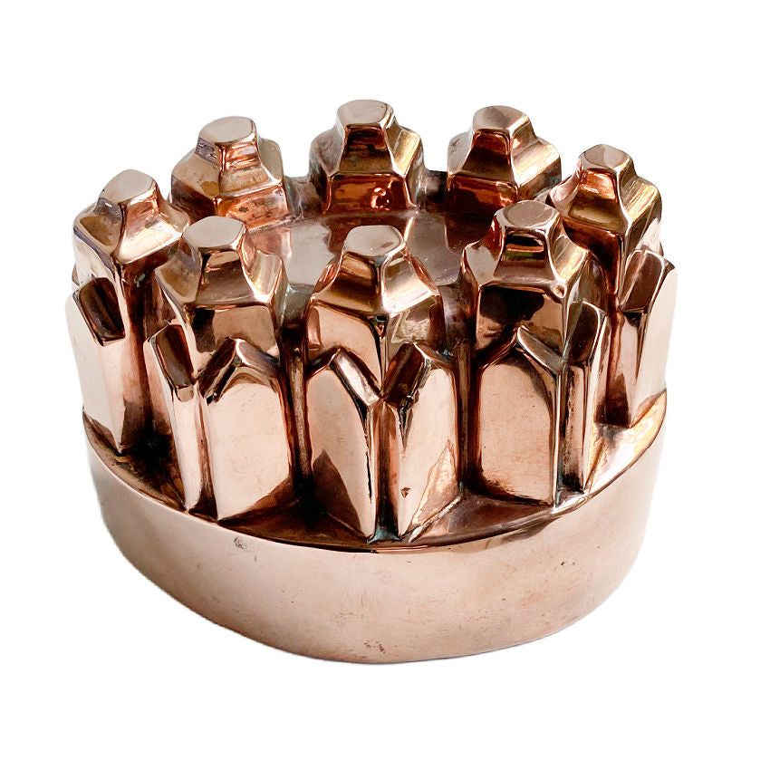 Antique 1800's Copper Blanc Mange Mold - frenchgardenhouse