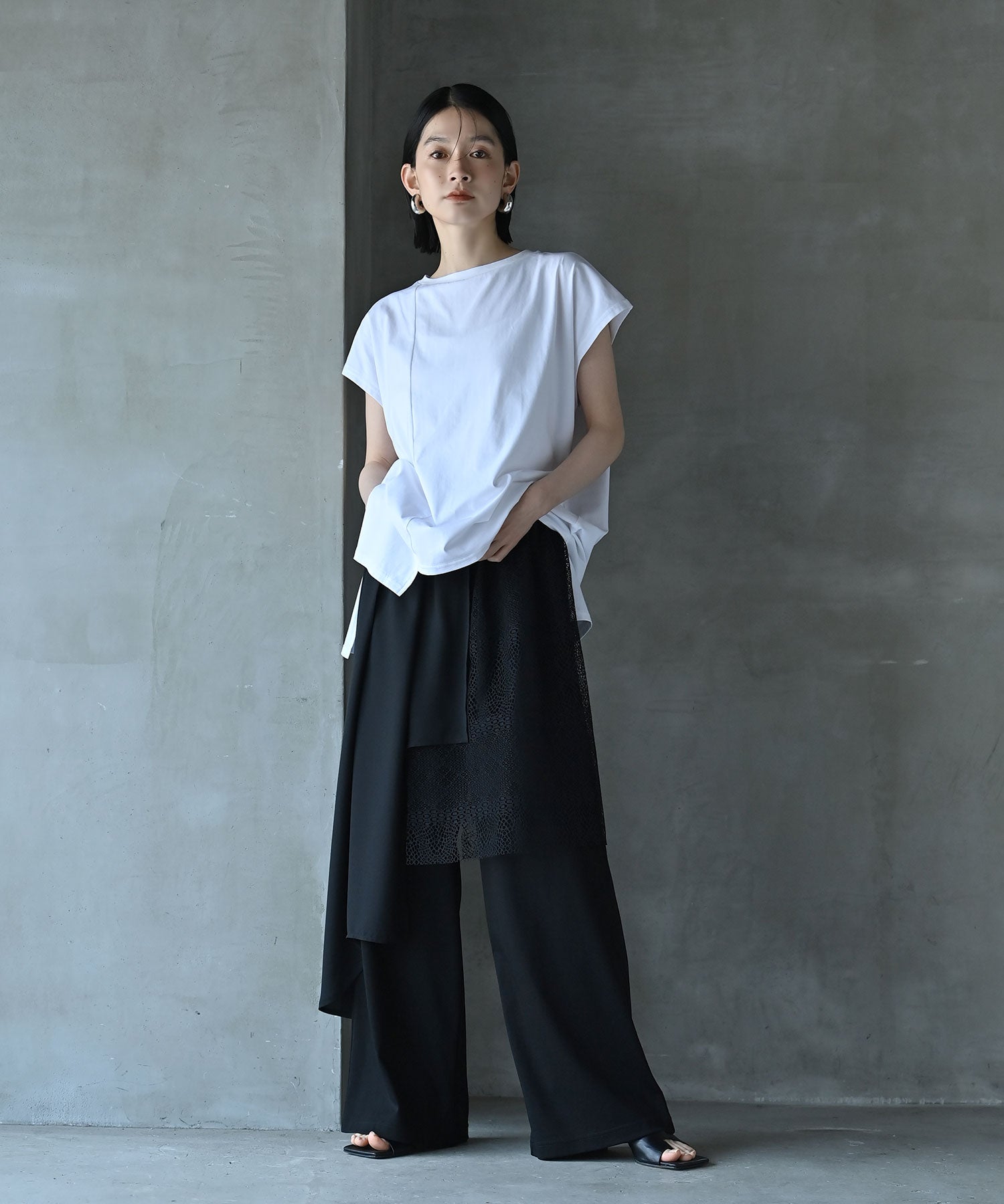 アシンメトリーレイヤードパンツ – funda mine