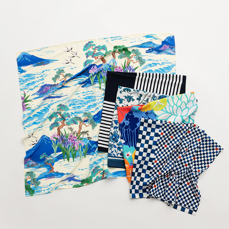 朝倉染布】超撥水風呂敷「ながれ」 | 藤巻百貨店