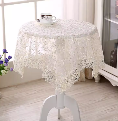 テーブルクロス 薔薇刺繍レース装飾テーブルクロス 布|テーブルクロス