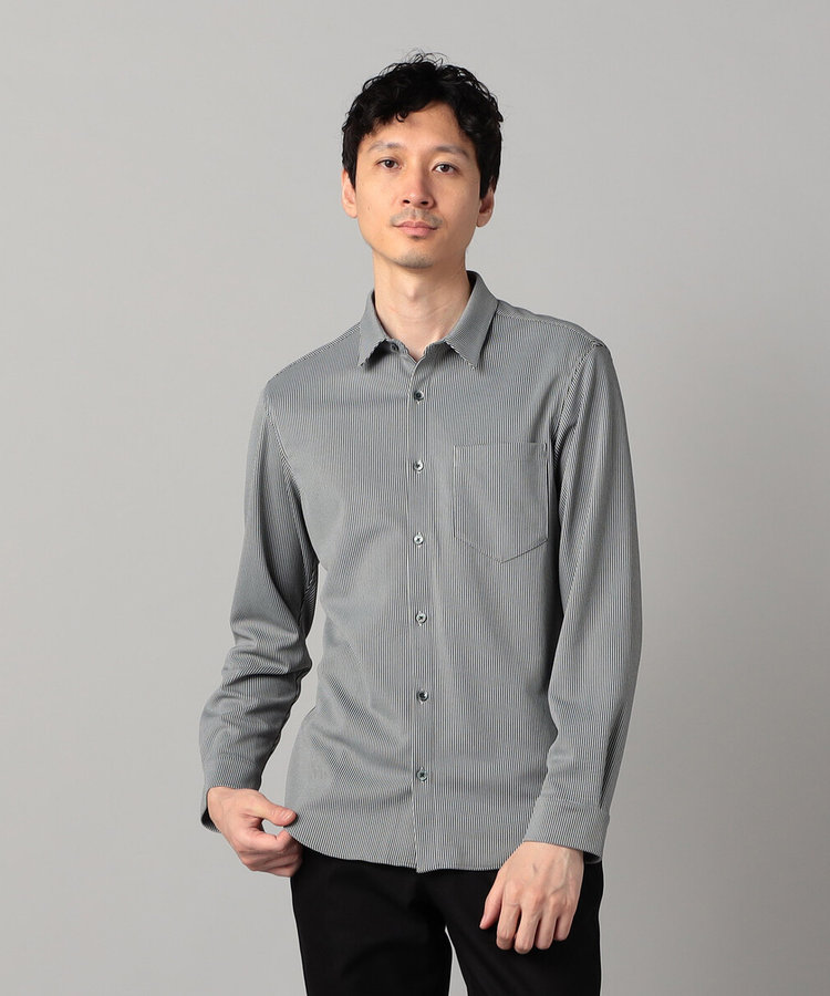 和歌山編み 千鳥柄ジャージー キーボードシャツ（07-19IM04-205