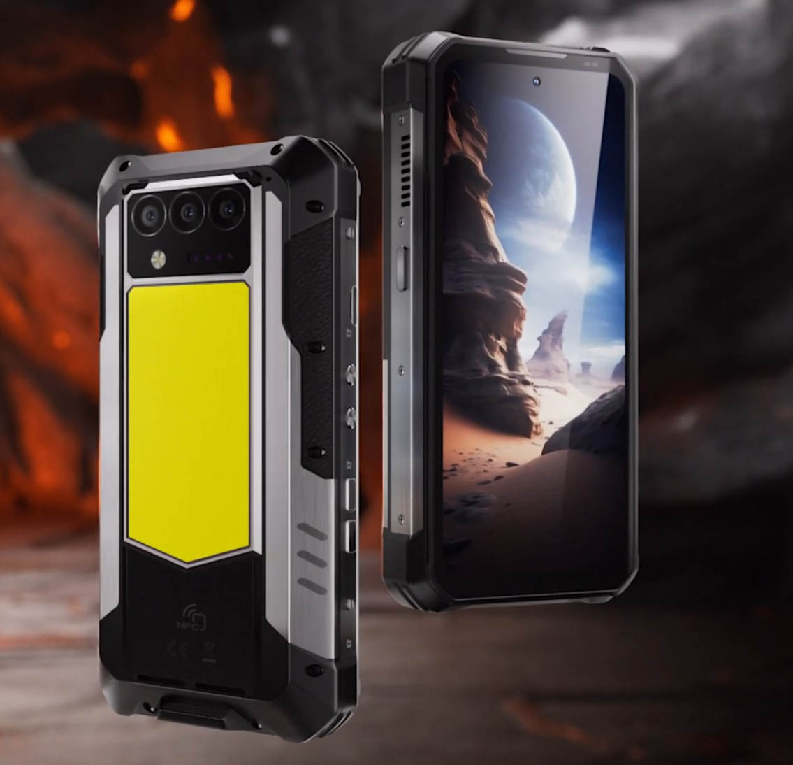 プロジェクターも内蔵したタフネススマホ「OUKITEL WP100 Titan」の