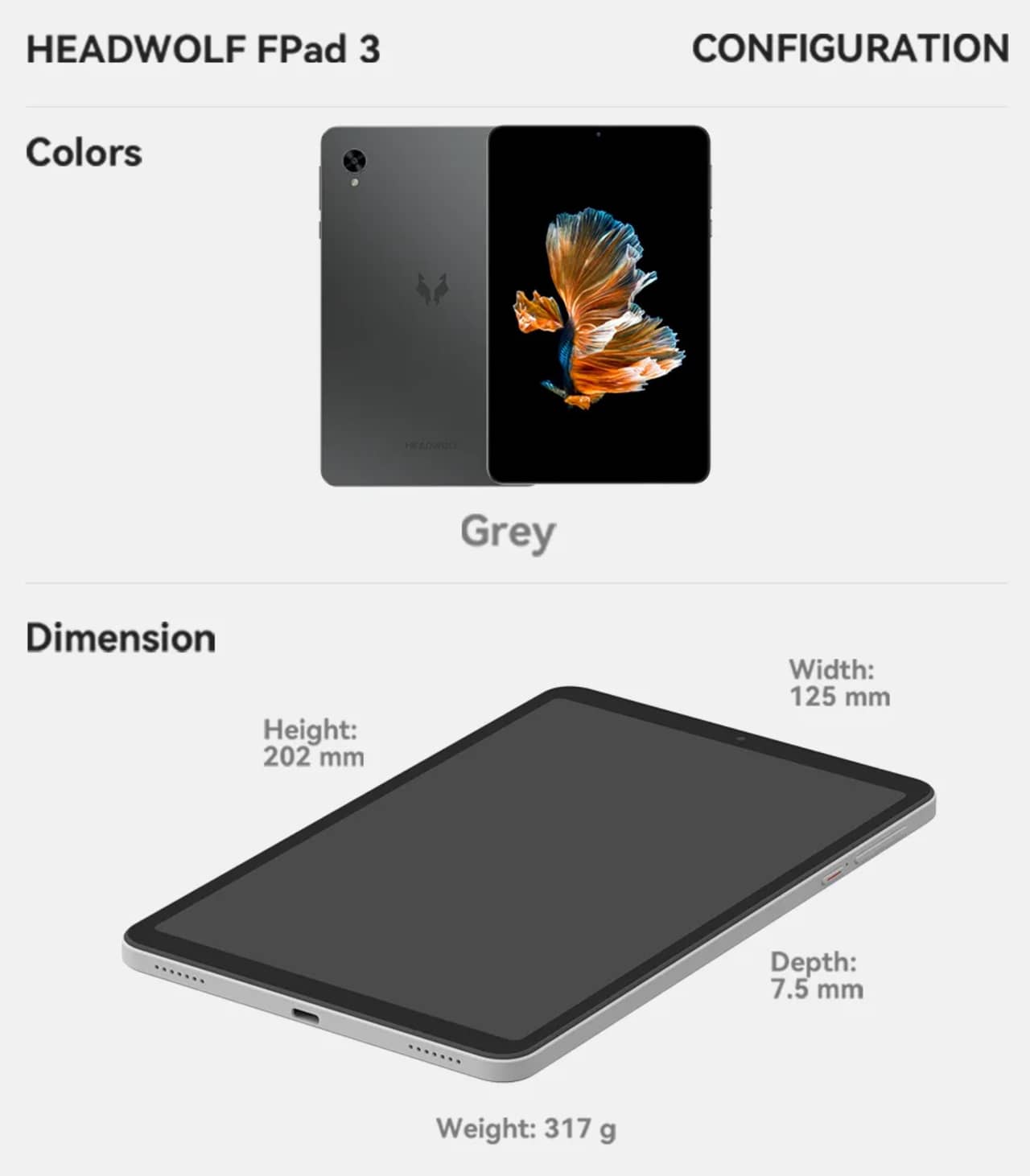 HEADWOLF FPad 3のスペック・対応バンドまとめ！8.4型のWidevine L1