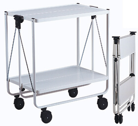 ドイツ LEIFHEIT/ライフハイト サイドカー 折りたたみワゴン ラック