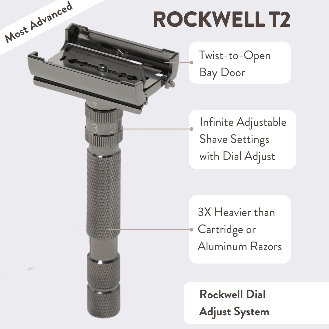 Rockwell T2 Adjustable Safety Razor | Rockwell Razors