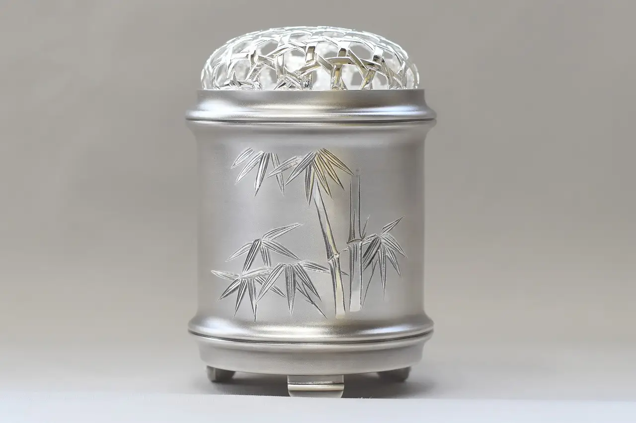 銀製香炉『竹』 ｜ 内藤銀器製作所
