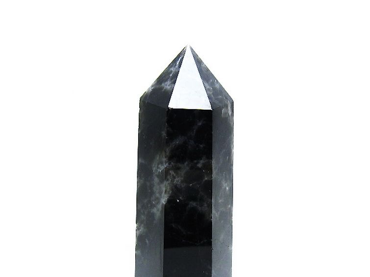 パワーストーン 天然石 モリオン 純天然 黒水晶 六角柱[T43-8336]