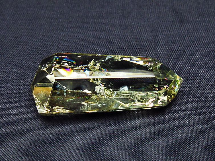 パワーストーン 天然石 虹入り黄水晶(シトリン)原石[T436-2939]