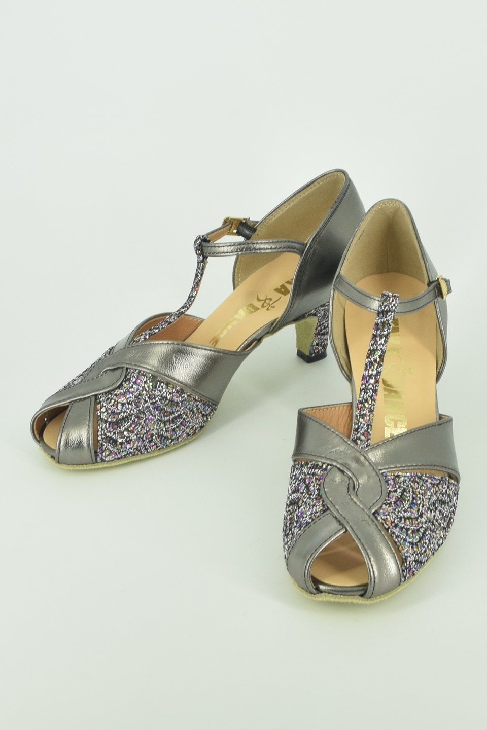 7cmヒール】レディース パーティー（兼用）シューズ 202 プラチナ 社交