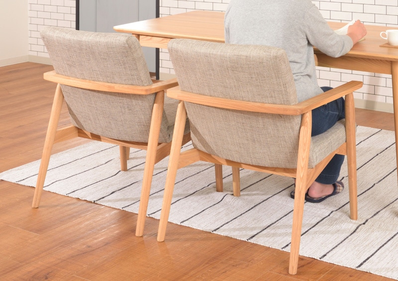 1人掛け】北欧風 天然木 ダイニングチェア / リズ｜ベッド・マットレス