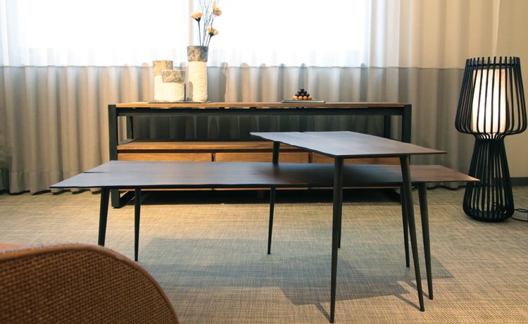 ネスト ローテーブル アイアン おしゃれ 薄型 リビングテーブル