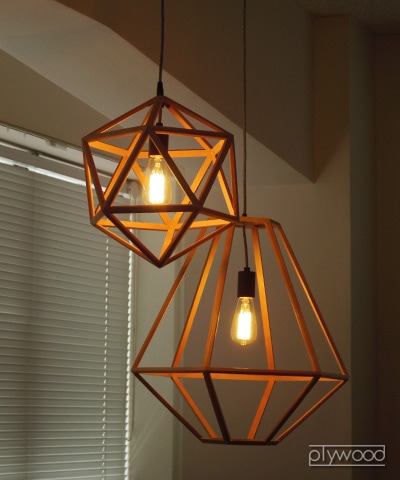 アナグラム ウッドペンダント (S) 電球付き Anagram wood-pendant AW