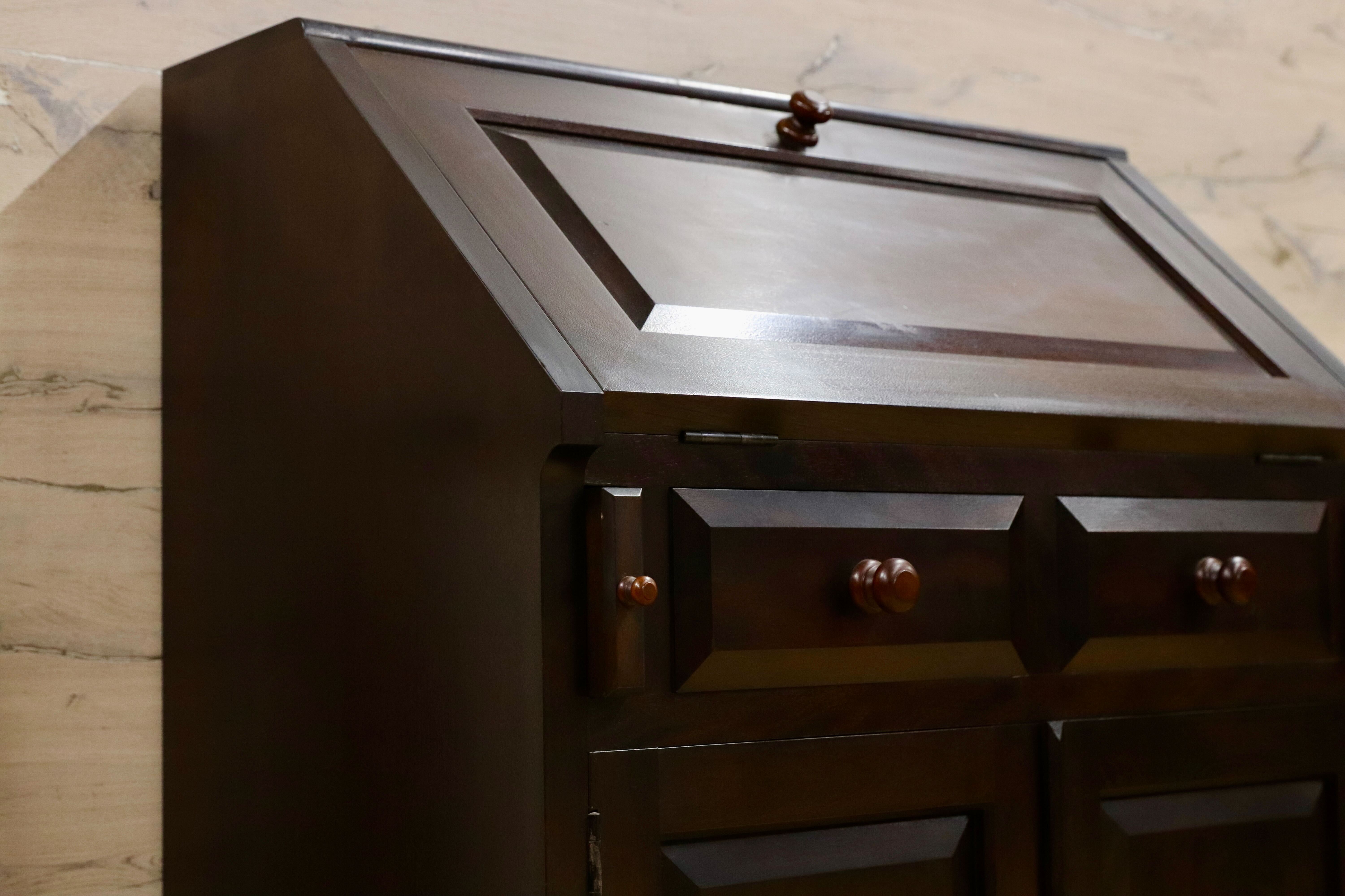 GMHS16○松本民芸家具 ライティングビューロー デスク 学習机 勉強机