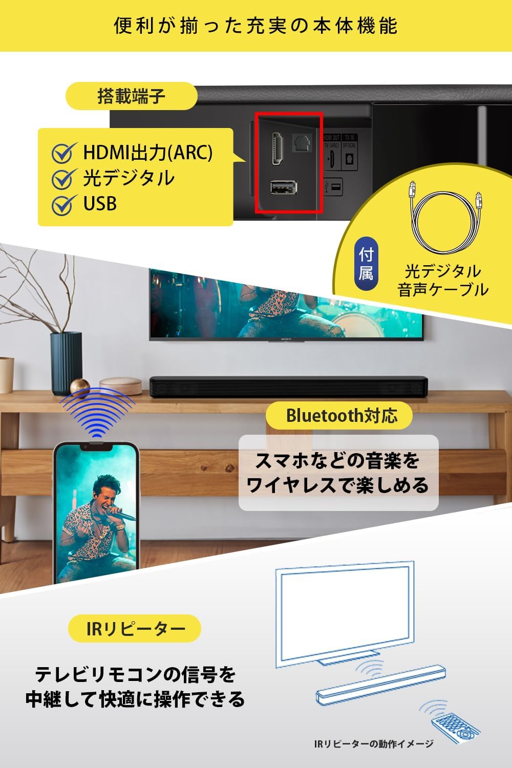 月額2,080円レンタルプラン：ソニー(SONY) サウンドバー HT-S100F
