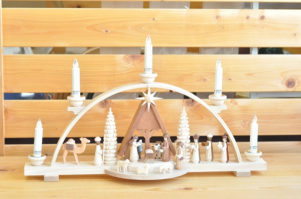 1セットのみ入荷】【電池式キャンドル】 アーチ型キャンドルスタンド