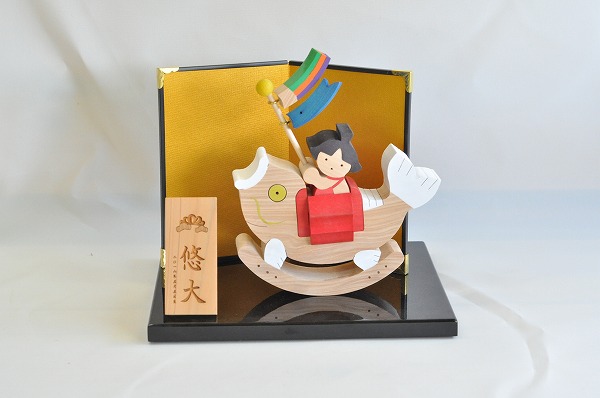 木のおもちゃ杢】 ゆりかごの金太郎坊や（鯉） 木のおもちゃHANA