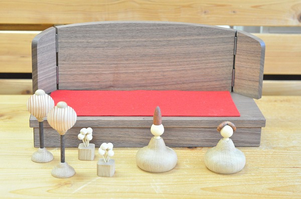 2024年新作】三浦木地 三浦忠司 木の雛人形 ひな一段セット ・新 木の