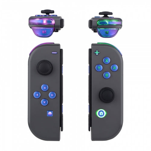 Joy-Con LED Button Kit for Nintendo Switch - Chrome Blue Purple
