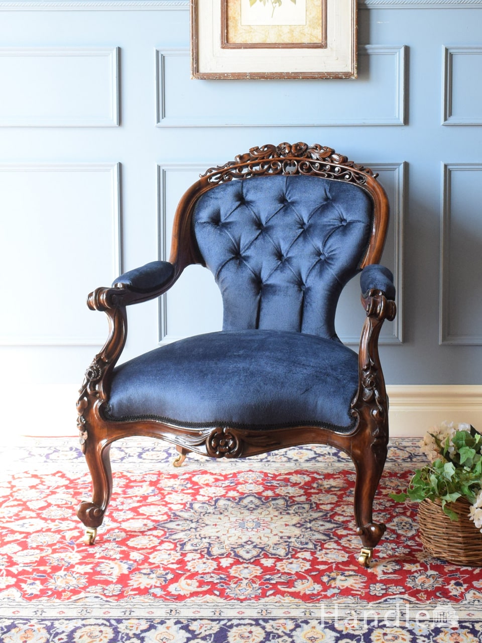 1960年代のアンティーク シングルソファ(m-251-c)｜アンティークチェア