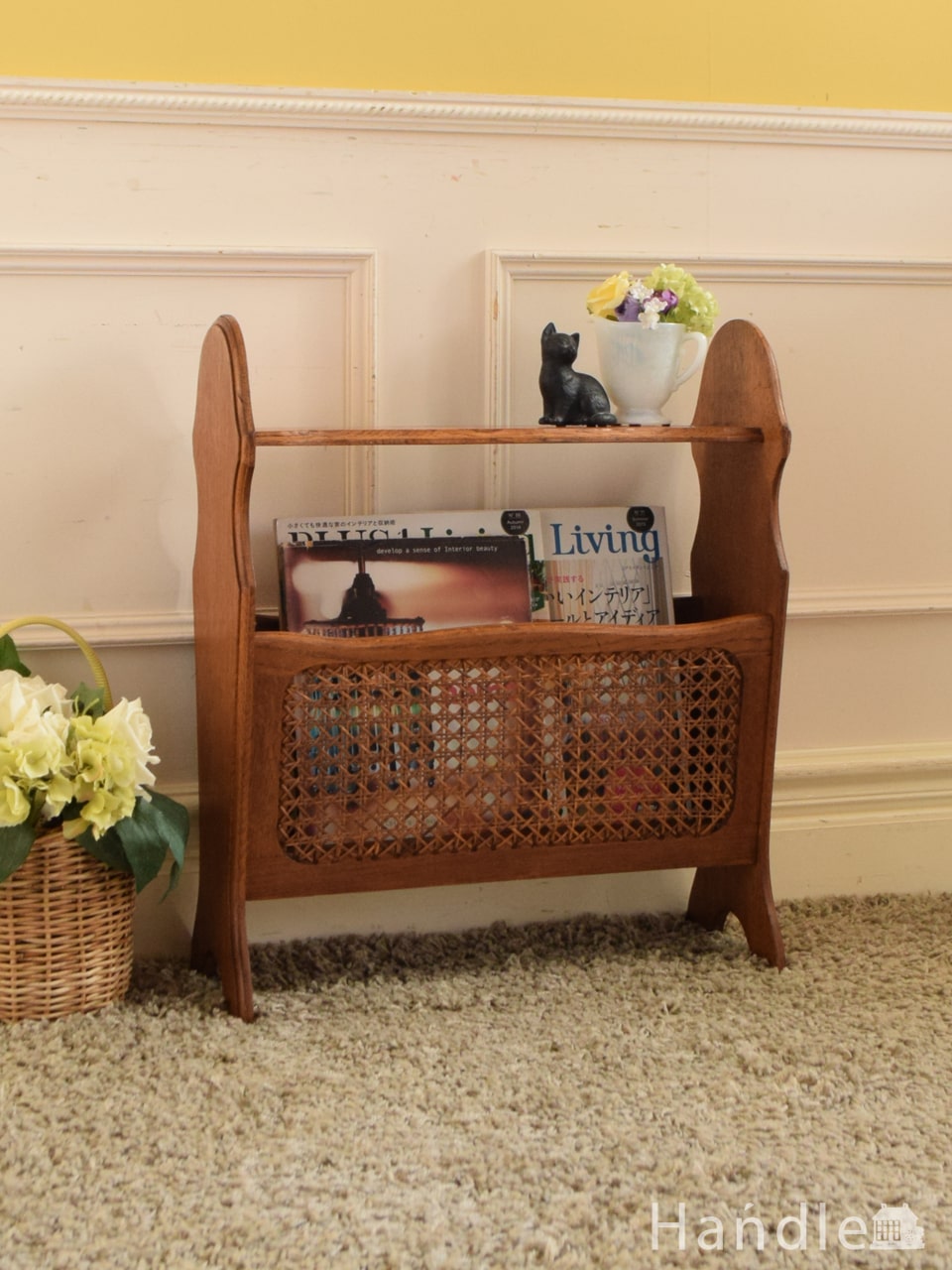 希少 パリ雑貨屋 アンティーク小物入れ マガジンラック 引き出し付き