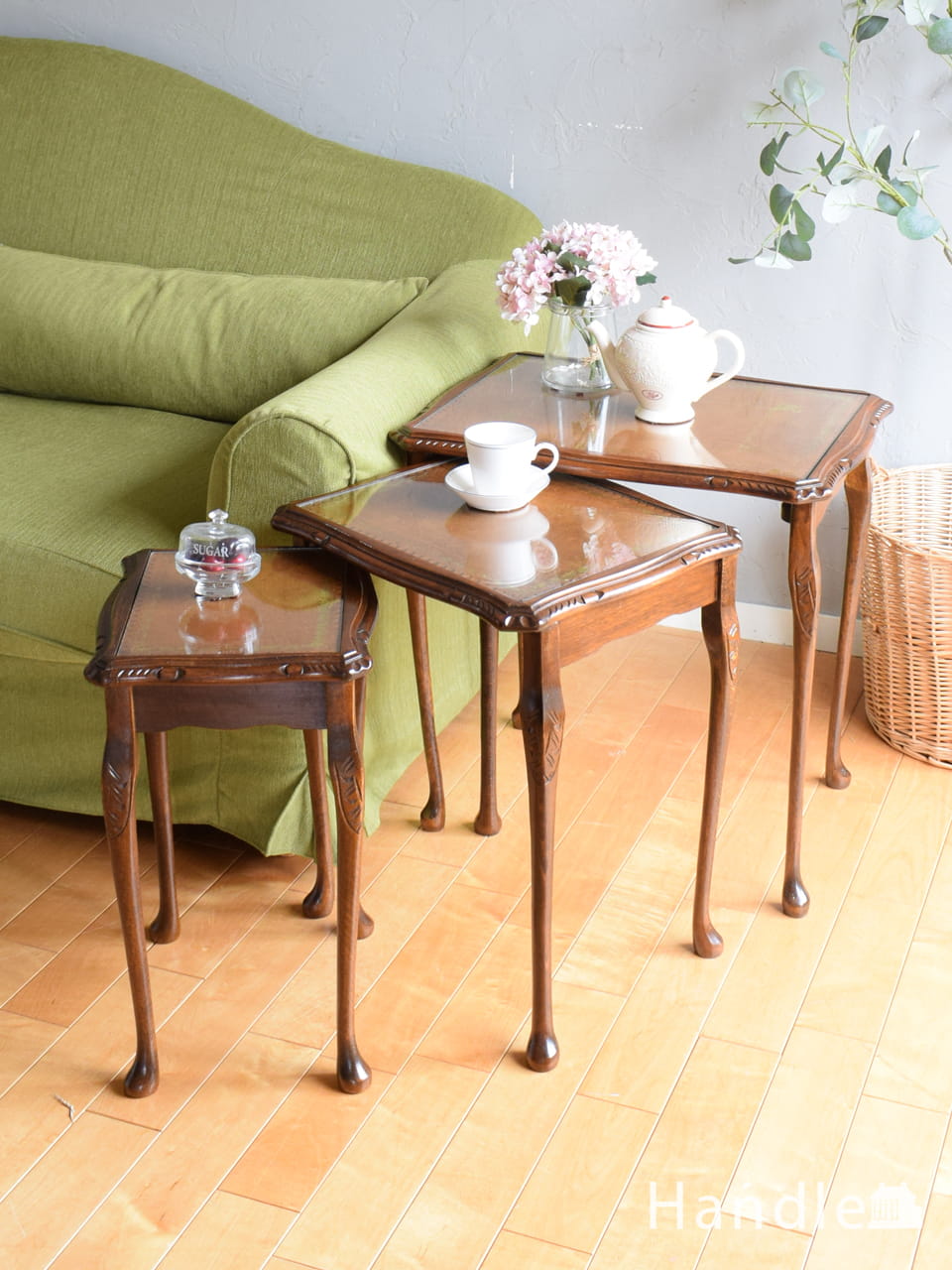 アンティークのコーヒーテーブル、イギリスのオーク材の家具(q-2262-f