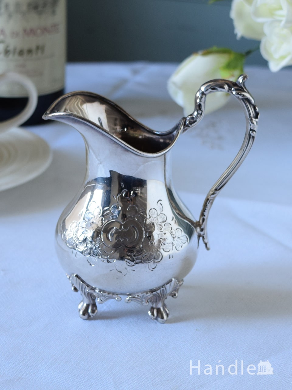 アンティークのシルバー食器、 シルバープレートのおしゃれなミルク