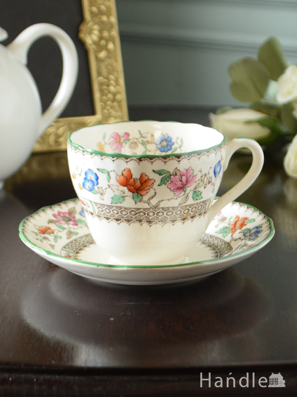 英国のアンティーク陶磁器、コープランドスポードのChinese Rose