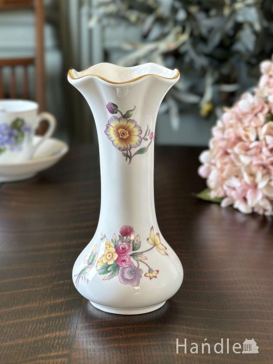 英国アンティークの陶器の一輪挿し、コールポート（Coalport）の