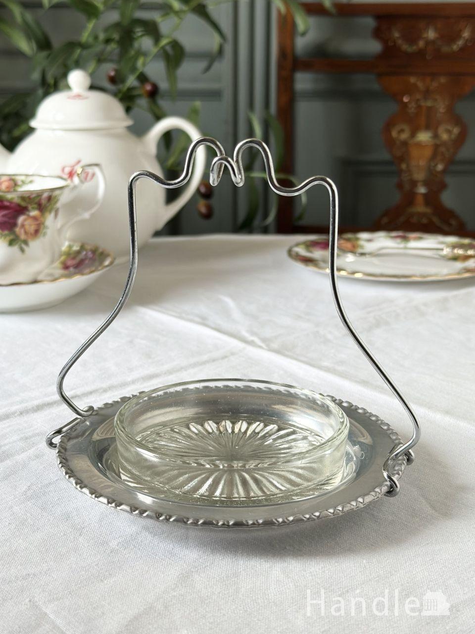 フランスから届いたアンティークガラスの器、フレンチスタイルの美しい