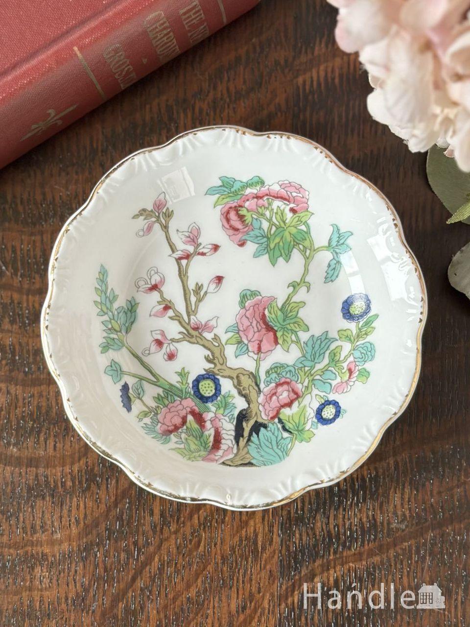 オーバル型のアンティークガラスの器、仕切りが付いたおしゃれな