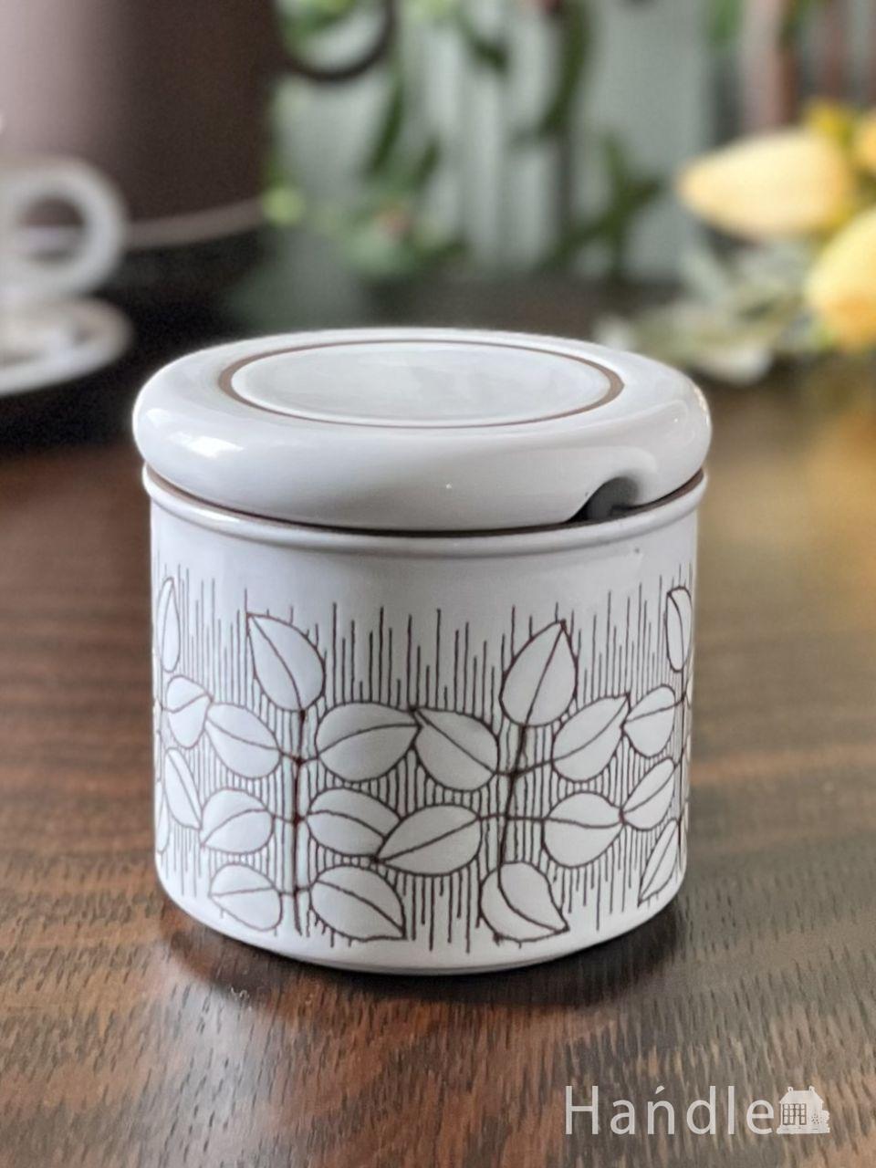 イギリスアンティークのおしゃれなガラス器、プレスドグラスのシュガー