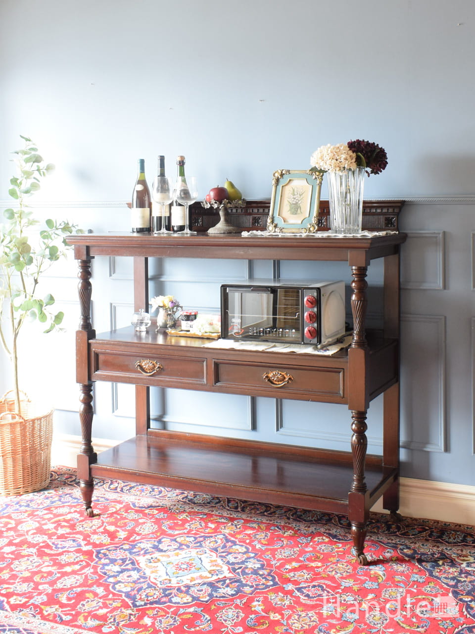 フランスのアンティーク家具、大人色のグレーカラーのドレッサー(d