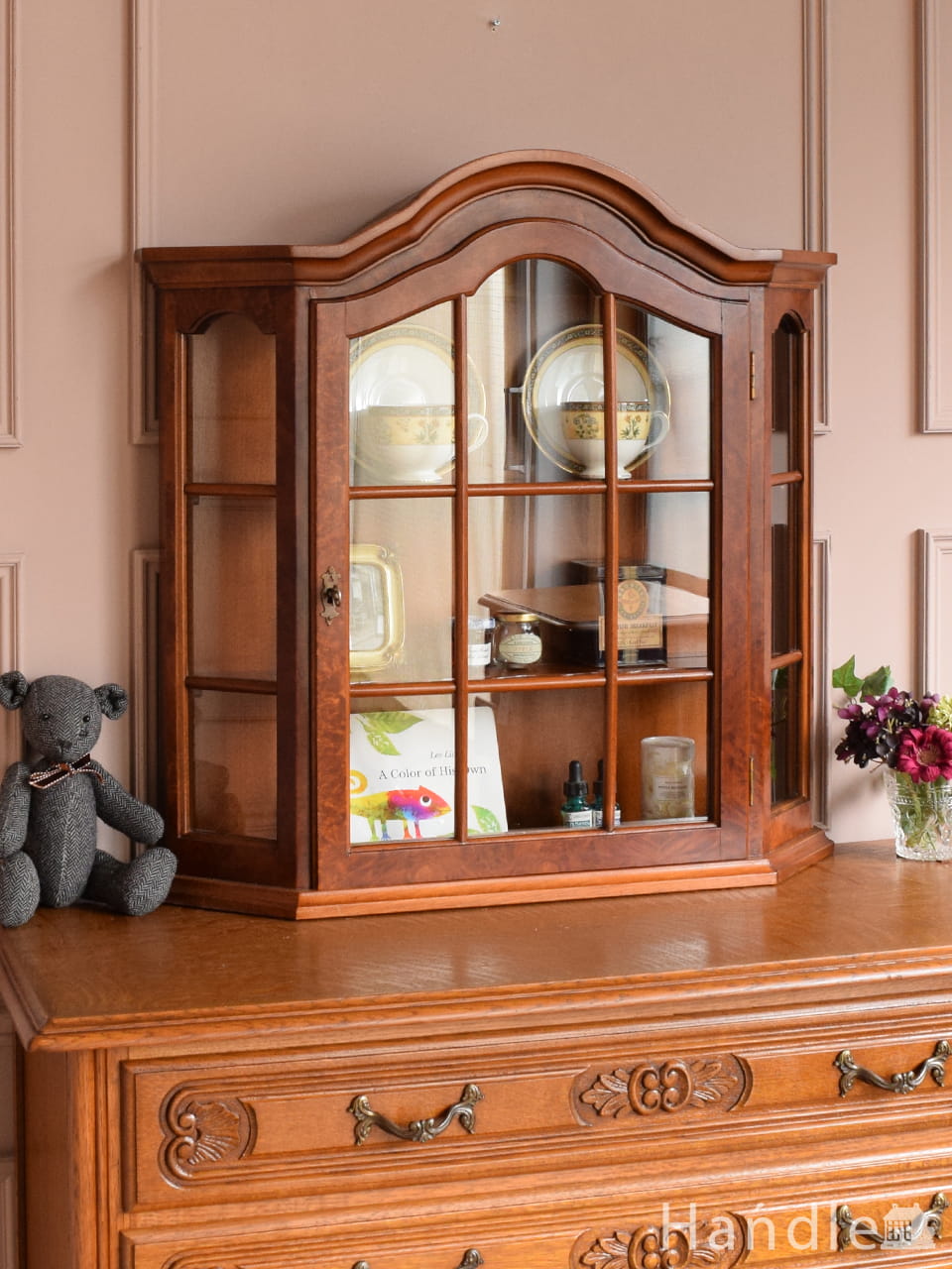 引き戸のヴィンテージ家具、Nathan（ネイサン）のガラスキャビネット(x