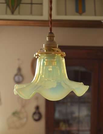 1920年代のアンティーク シェード ペンダントライト（器具セット付き