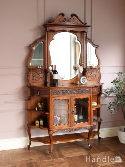 ガラスキャビネット【公式】Handleハンドル アンティーク家具