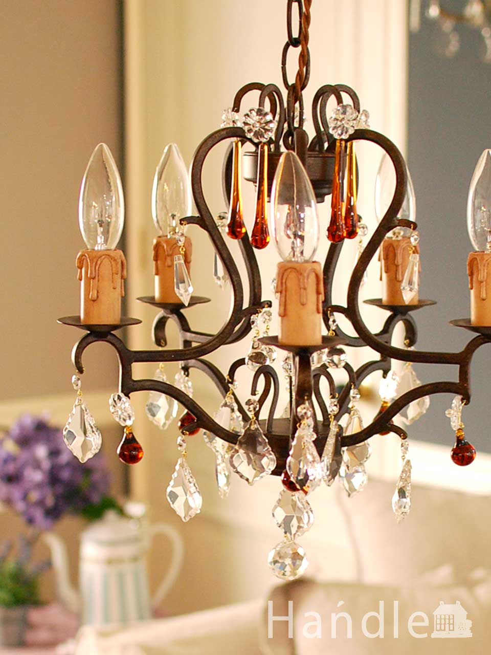 Handleオリジナル シャンデリア（5灯）（ラルム・Sサイズ）（E17