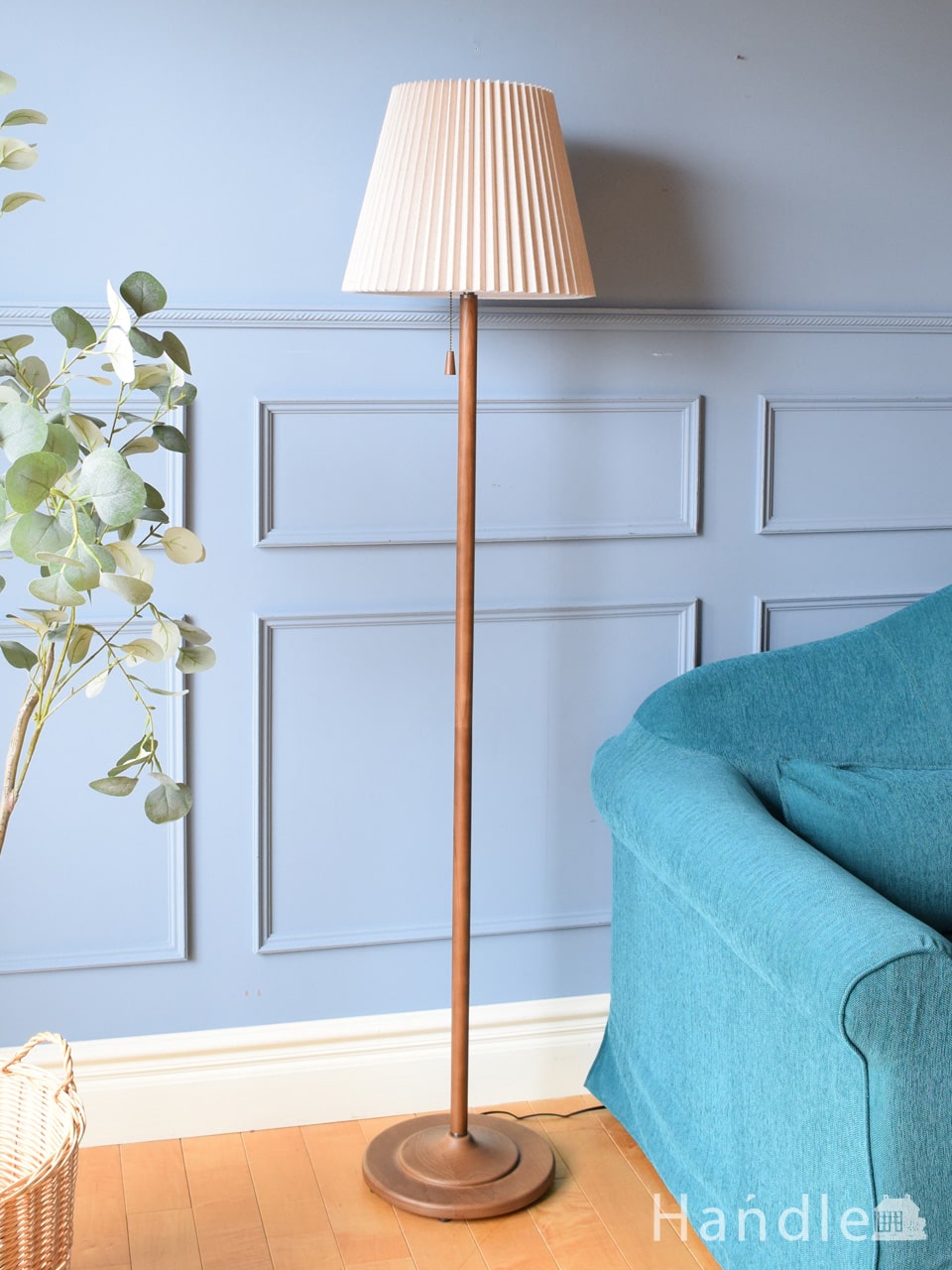 アンティーク風のシェード付きフロアランプ（E17電球付）(tl-0117