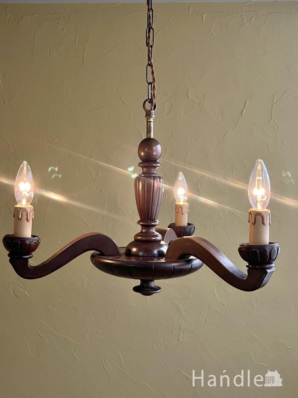 英国の真鍮シャンデリア・アンティークシャンデリア（5灯）(k-1123-z