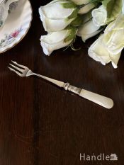 マザーオブパール(白蝶貝) のカトラリー、アンティークシルバー