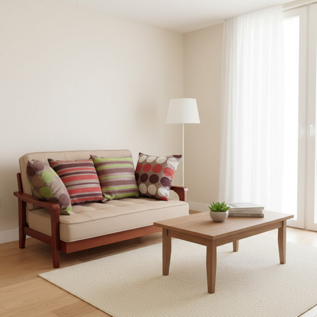 クッションカバー 【シュニール ボーダー ストライプ】 オレンジ