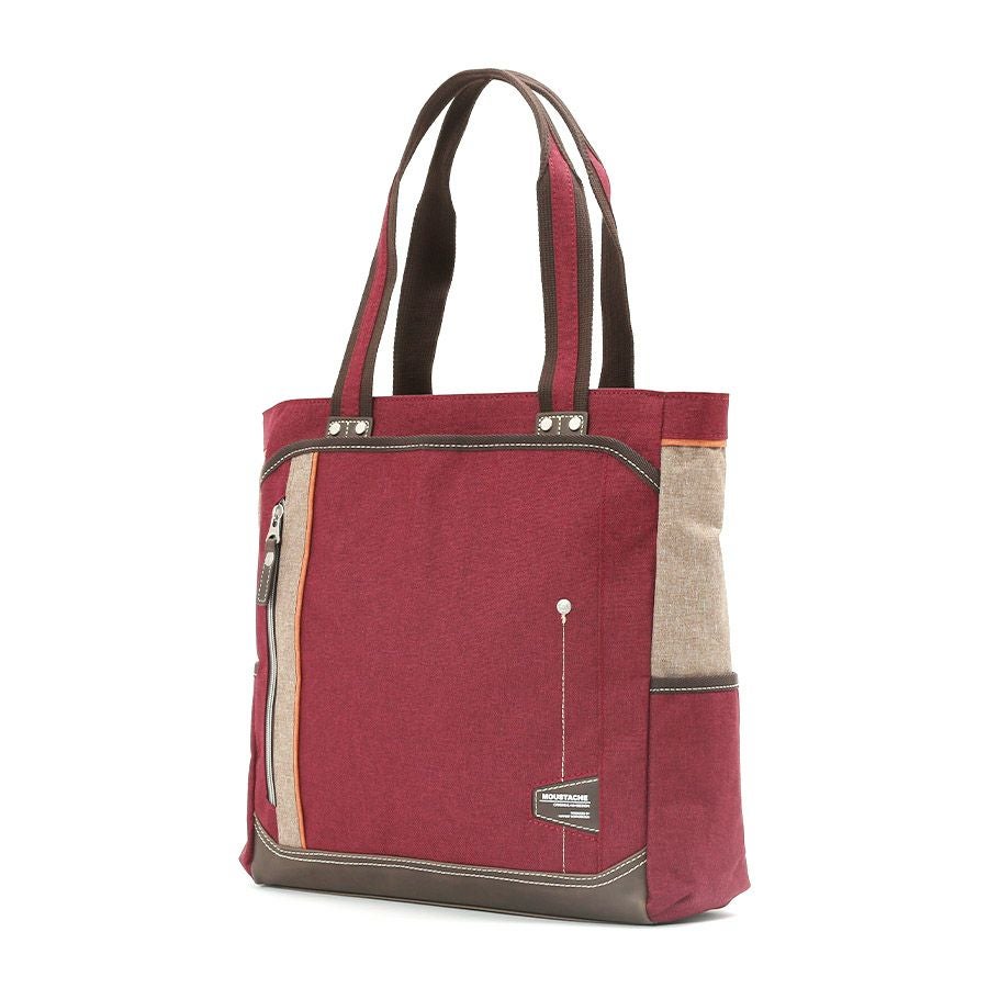 MOUSTACHE トートバッグ ムラ染ポリ×白化合皮 JLG-4651 | ハーヴェスト
