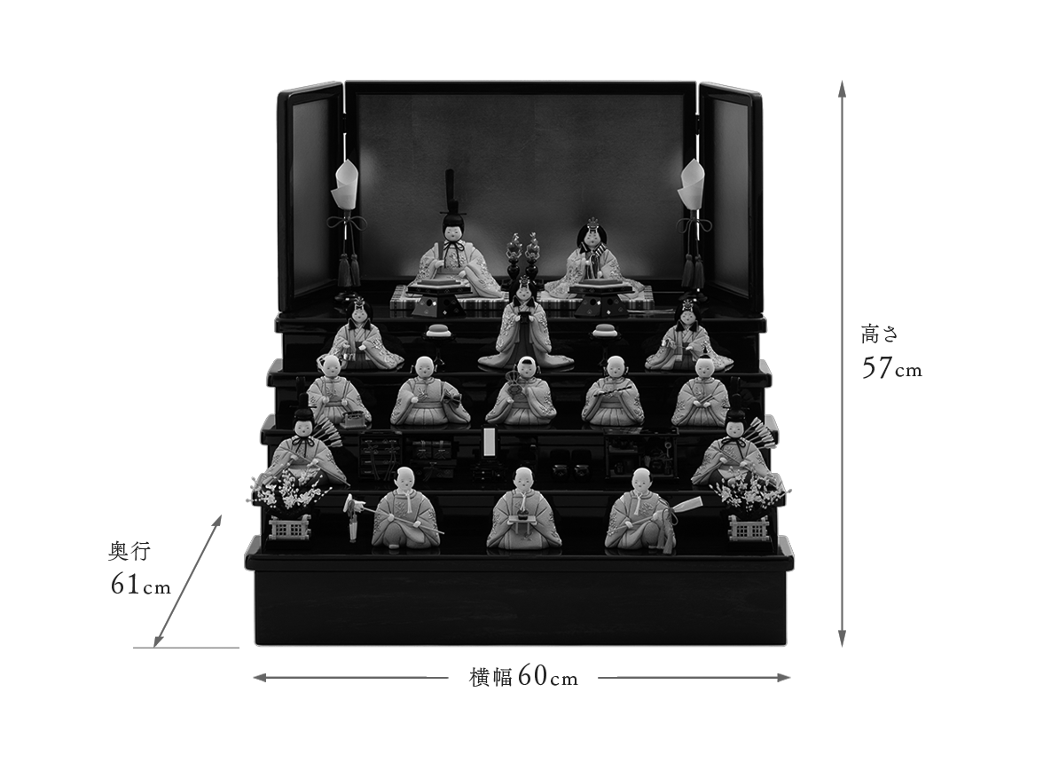 珖琳雛 本金箔蒔絵 | 五色 雛人形・五月人形の原孝洲