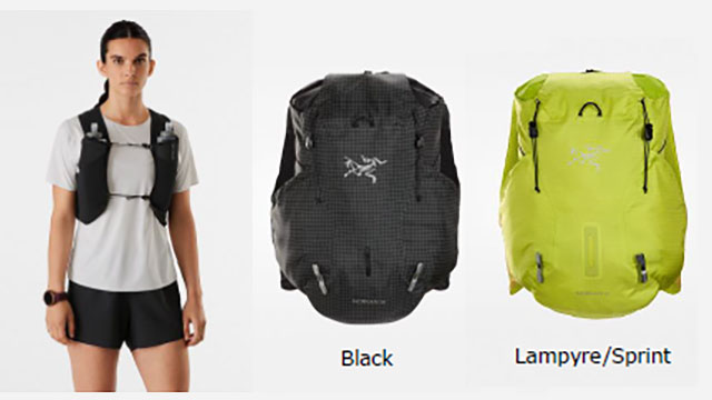 アークテリクスからスピーディに山を駆け巡ることを可能にするバック