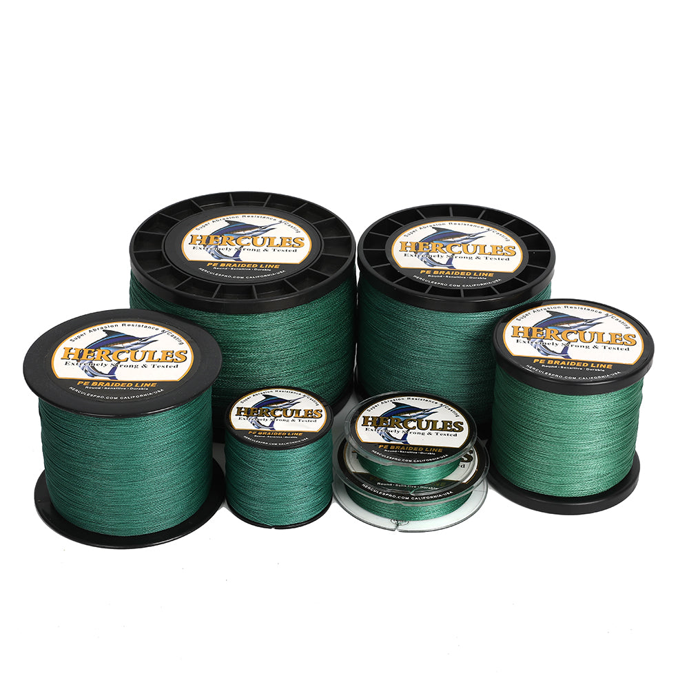 1000M 1094Yds Green 6lb-100lb HERCULES PE Braided Fishing Line 4
