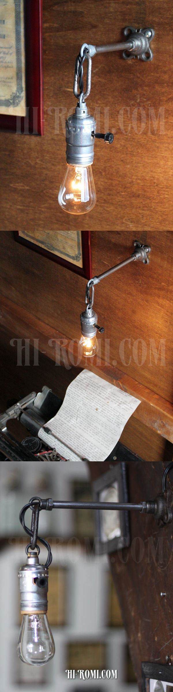 ヴィンテージ工業系ウォールランプ兼用ペンダントライトD/アンティーク