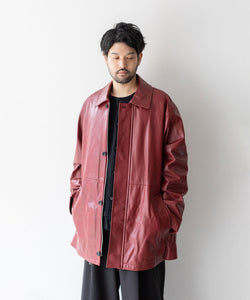 stein / シュタイン】LEATHER ZIP JACKET - WINE | 公式通販サイト